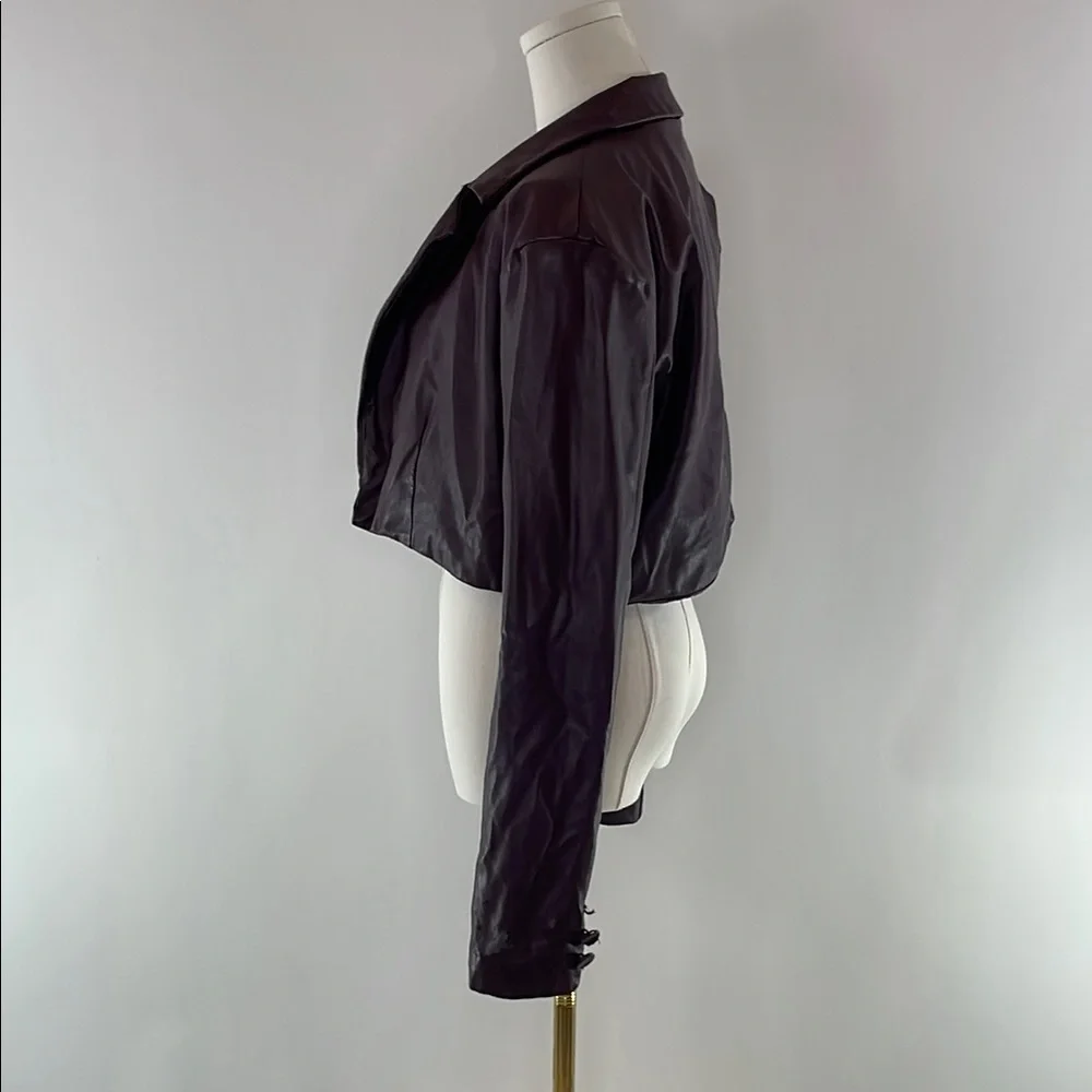 ASHLEY PARK x RTR, Voila Vegan Leather Blazer, L - Picture 4 of 9